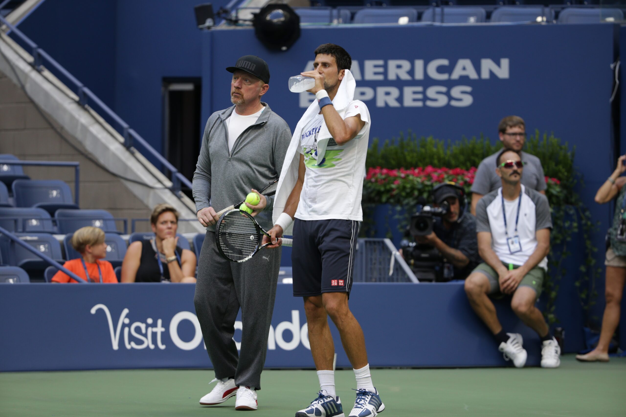 Boris Becker & Novak Djokovic 2016 US Open 2016/8/28 撮影：真野博正